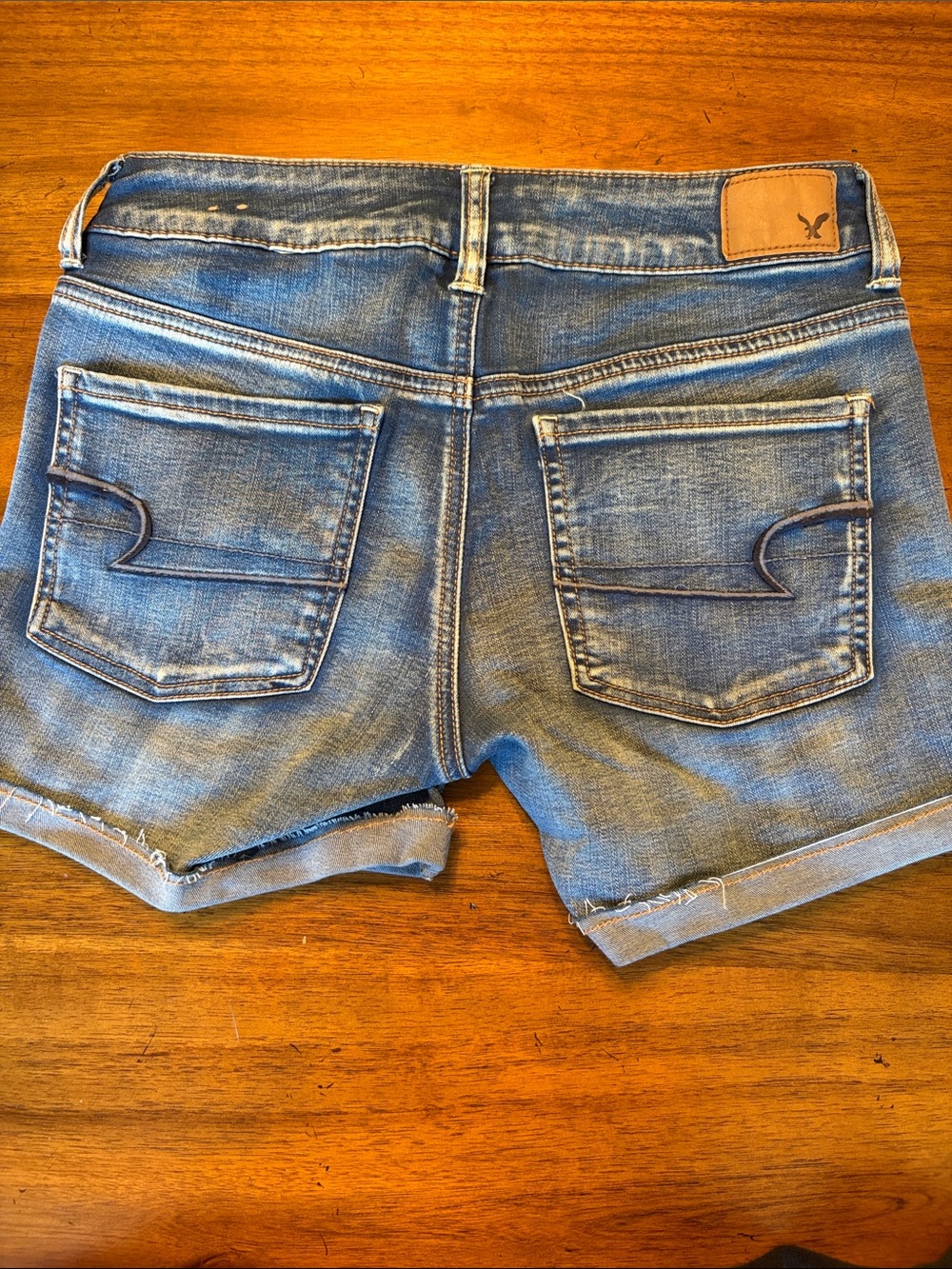 3 Pairs American Eagle Outfitters Women’s Blue Denim Jean Shorts - Size 4 - Picture 3 of 14